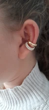 Pendientes de Clip de Color dorado Punk Rock para mujer, sin Piercing, cadena de eslabones moderna, pendientes de cartílago con estilo, joyería de fiesta