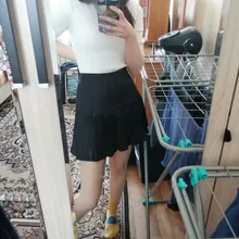 Mini Skirts School-Uniform Female Girl White High-Waist Fashion Women Cute Sweet Pleated