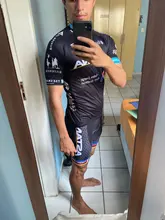 ASTANA-Ropa negra de ciclismo para hombre, camisetas de secado rápido, pantalones cortos para bicicleta de equipo, 9Dgel, para verano, 2020