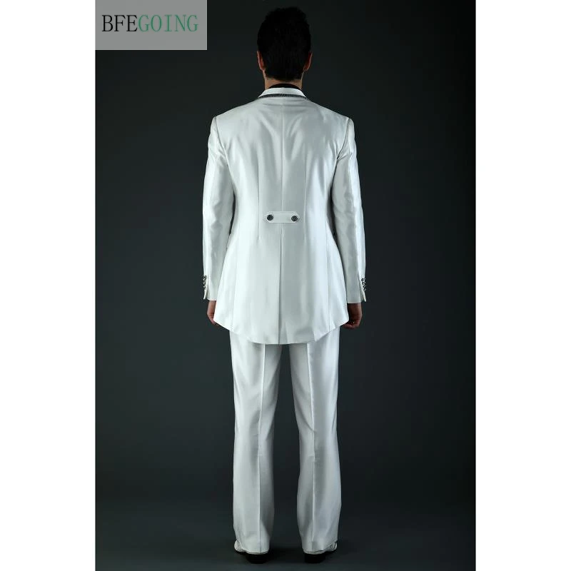 Ivory Regular Single Breasted Groom Wear Wedding Suit Bride Tuxedo+Pants Custom made