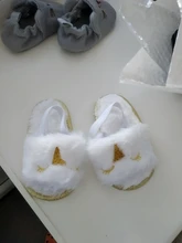 Zapatillas con unicornios para bebés y niñas, sandalias con peluche, suela suave de piel sintética, planos, zapatillas para primeros pasos, correa de soporte elástico