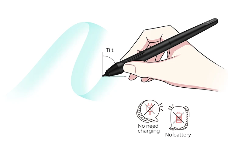 sem fio tablet gráficos com tilt electronics
