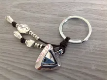 Anslow-llaveros de cristal triangulares para mujeres y niñas, Accesorios para llaveros de bolsa, amigos, LOW0014KY