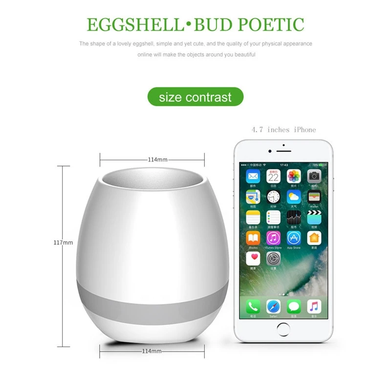 Najtaniej VITOG prosta konstrukcja inteligentna muzyka głośnik doniczka mniejszy i świeży bezprzewodowy głośnik Bluetooth do domu i do użytku biurowego