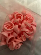 Venta al por mayor 50/100 Uds desechables pegamento para extensión de pestañas anillos pegamento para extensión de pestañas titular pegamento contenedor del pigmento del tatuaje
