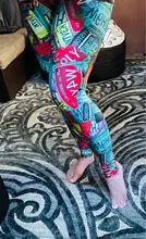 Women Leggings Running-Pants Fitness Digital Print Push-Up Workout High-Waist Stretch