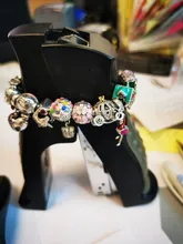 Noria de pata de corazón para mujer, corona O abalorio brillante de copo de nieve transparente, compatible con pulsera Pandora Original, joyería de plata 925