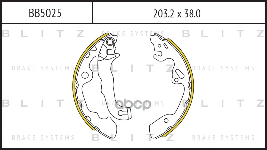 Колодки Тормозные Барабанные Blitz Bb5025 Blitz арт. BB5025