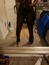 Pantalones de malla con volantes para mujer, pantalón de pierna ancha transparente, para playa y vacaciones