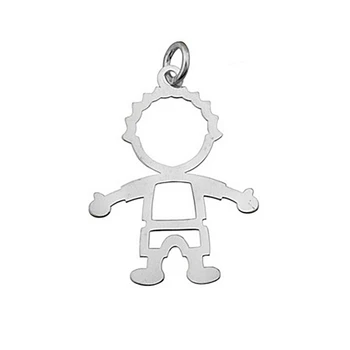 

Pendant 925 Sterling silver m boy tip hair [5079]