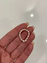 FFLACELL alta calidad Natural de agua dulce perla Multi-Cuentas anillo dedo joyería continuo círculo minimalista anillo de fiesta joyería