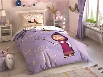 

100% Cotton Licensed Masha and The Bear Magical Ranforce Bedding Duvet Cover Set for kids children toddler, boy or girl