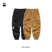 Мужские Широкие штаны для бега, осенние мужские мешковатые штаны, свободные, чистый цвет, уличная одежда, мужские свободные брюки карго 93447W