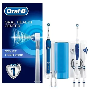 

Estacion de cuidado bucal oral-b pro 2000 - irrigador oxyjet + mango cepillo electrico + 4 cabezales oxyjet + 3 cabezales