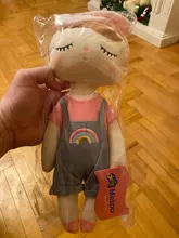 Muñeca kawaii de peluche en caja Metoo, animales de peluche suaves para niños, juguetes para niños, niñas, cumpleaños, Navidad, conejo Angela