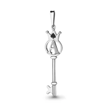 

Suspension thematic AQUAMARINE with cubic zirconia claim., 925 silver