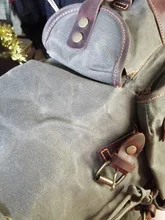 Mochila de lona encerada impermeable para hombre, morral de ocio, bolso escolar de viaje, mochila para portátil, bolsos de hombro vintage para hombre