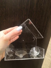 Clear House Window Bird Feeder Birdhouse With Suction Outdoor Garden Feeding New