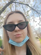 Gafas de montar para mujer, lentes de pesca Retro, Vintage, Ojo de gato, pequeñas, Sexy, gafas de sol tipo Ojo de gato, 1 ud.