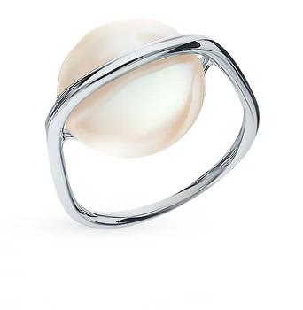 

Silver ring with pearls sunlight sample 925