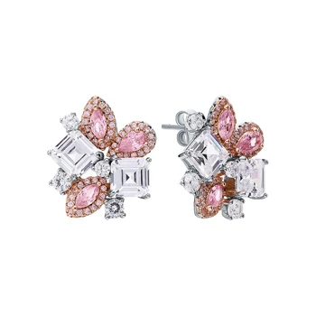 

Silver earrings with cubic zirconium sunlight sample 925