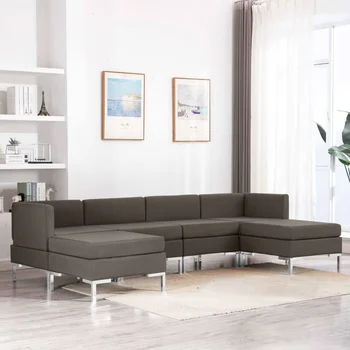 

Set 6 PCs fabric gray mole sofas sofas