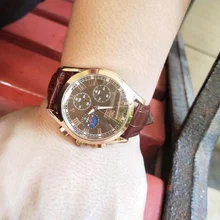 Relojes de lujo de cuarzo de los hombres relojes correa de cuero impermeable 30M de los hombres de moda gratis reloj con envío para hombres reloj con encendedor