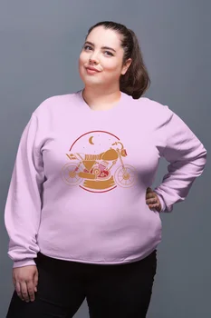 

Angemiel Wear Night Motorcycle Pink Women Sweatshirts