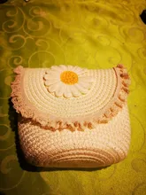 Bolso de hombro con diseño de margaritas y flores para niños y niñas, bandolera de paja, monedero, moneda de llaves, Mini bolso de princesa, novedad de Verano de 2020