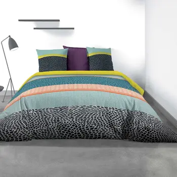 

Bed Set-duvet cover 100% cotton 57 yarn Metny Multicolor