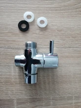 Diverter-Valve Shower-Tee-Adapter Bathroom-Accessories Water-Separator 3-Way Brass Adjustable