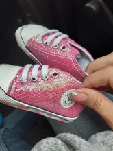 Zapatillas deportivas de lona para bebés, zapatos para recién nacidos, de primeros pasos, antideslizantes de suela blanda