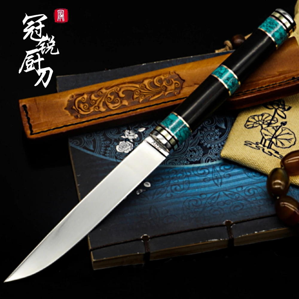 

BBQ Outdoor Hunting Knife vg10 High-carbon Steel Fixed blade Camping Fishing Survival Equipment Tactical Tools Christmas Gift
