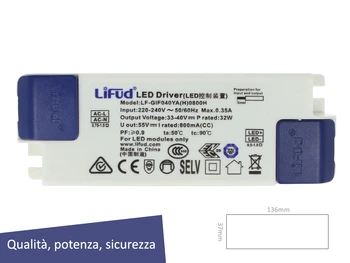 

Led Driver DC 800mA 30V-40VDC 32W power supply constant current for Led panel modular