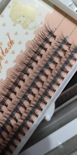 60 uds mujeres Pro negro pestañas maquillaje individuales grupos belleza de seda pestañas injerto falsas pestañas envío rápido