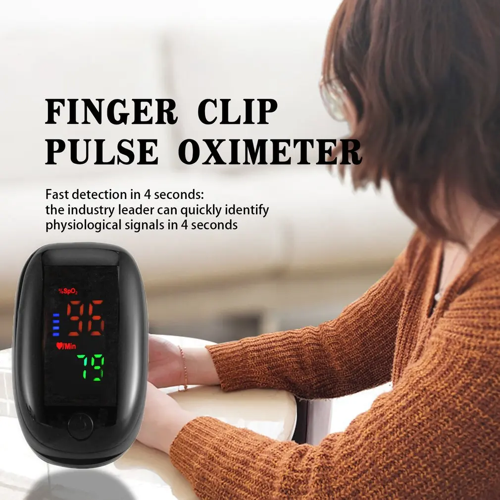Finger Pulse Oximeter Medical Digital Finger Clip LED Screen Display SpO2 Heart Rate Monitor Blood Oxygen Saturation Meter