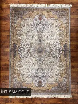 

Quantity Surveying City Life 5 'x 8' Microfiber Gold Area Rug