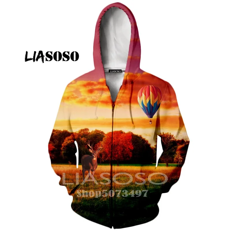 Liasoso, новинка, мужские толстовки, 3d принт, хипстер, олень, рок, повседневный спортивный дизайн, Осень-зима, толстовка, длинный рукав, кардиган с капюшоном