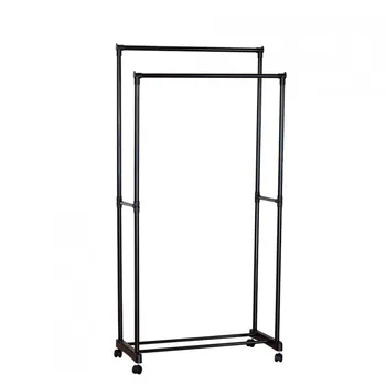 

Donkey double metal coat rack black with shoe rack 157x74,5x39cm 7house