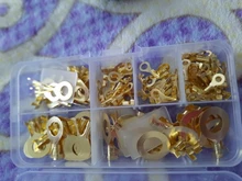 Terminales de crimpado de cobre, Kit surtido de conectores de Cable de terminal, sin aislamiento, M3/M4/M5/M6/M8/M10, 150 Uds.