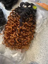 Miss Rola-extensiones de cabello sintético rizado, Ombre de color mechones de pelo, 16-20 pulgadas, 6 unidades/Paquete de 200g T1B/30 con cierre gratuito