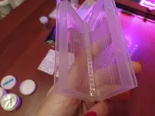 Caja de almacenamiento con ranuras de plástico para limas de uñas, accesorios de manicura con soporte transparente acrílico, 20 unidades