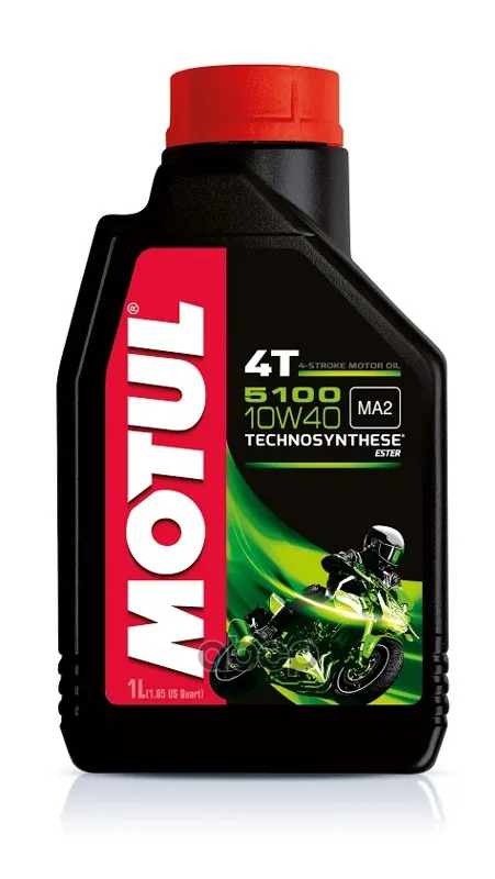 MOTUL Motul 10w40 5100 4t(2l) Jaso Ma2_масло Моторное! Для Мотоциклов Api: Sm, Technosynthese Motul 104067