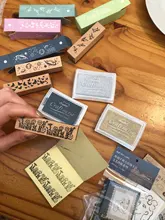 Sello Vintage de la fase de la Luna y el planeta, madera para sellos de goma álbum de recortes, papelería, sello estándar