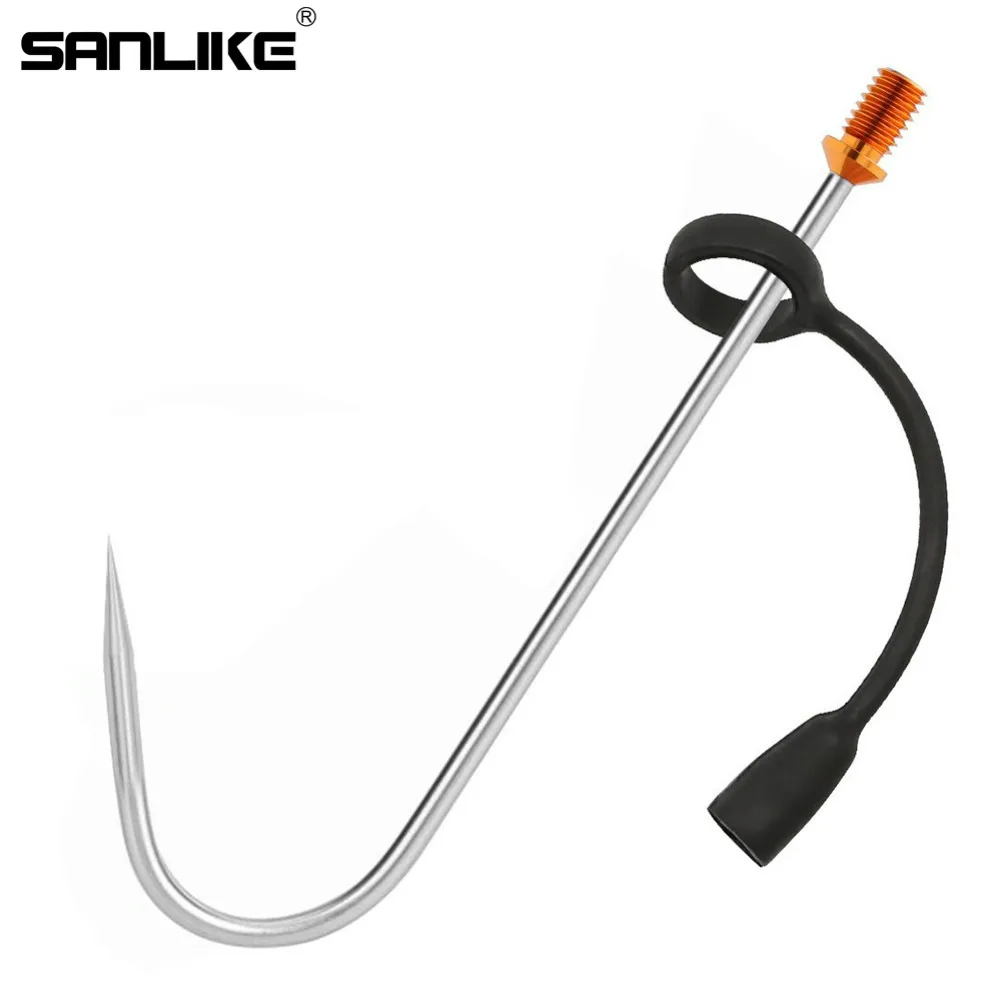 Sanlike Fishing Hook Stainless Steel Gaff Tip With 1/2 Unc Fishing