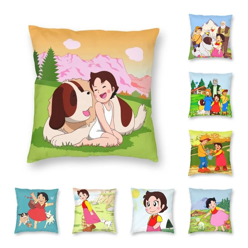 Heidi Girl Alps | Cushion Cover Heidi | Heidi Alps Cartoon | Home  Decoration - Pillow - Aliexpress