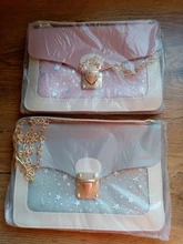 Mini bolso de hombro cuadrado pequeño para mujer, bandolera de mensajero de diseñador de lentejuelas de estrella a la moda, cartera de mano rosa