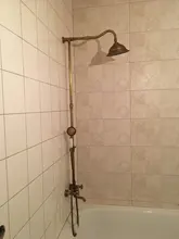 Shower-Faucet-Set Handshower Wall-Mount Brass Bathroom Rozin Antique Tap Dual-Handle