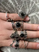 Tocona 11 unids/set antiguo Vintage de Color plata de diamantes de imitación anillo de conjunto para las mujeres geométrico nudillo conjunto de Anillos Midi Anillos 10057