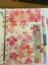 Hojas sueltas Kawaii A5 A6, recambio de papel, carpeta espiral, índice de páginas internas, planificador diario semanal mensual, Agenda, 2021, 45 hojas